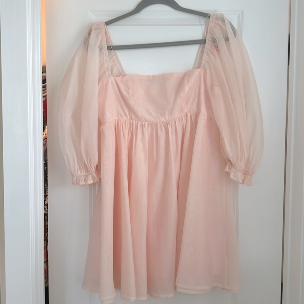 Blush pink babydoll dress in size 5